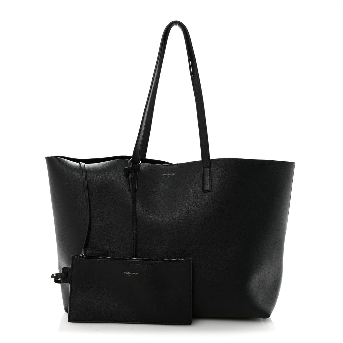 Calfskin Large Shopping Tote Black