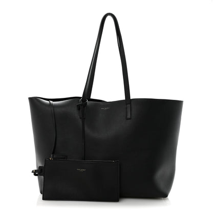 Calfskin Large Shopping Tote Black