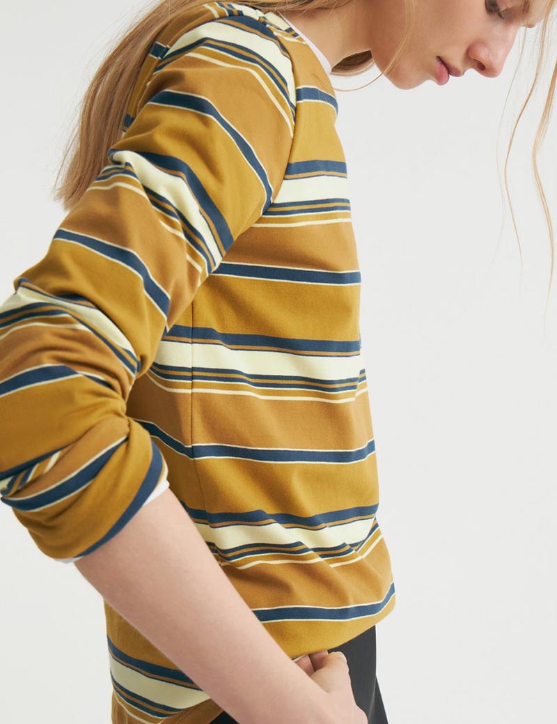 Casual Loose Striped Pullover T-Shirt