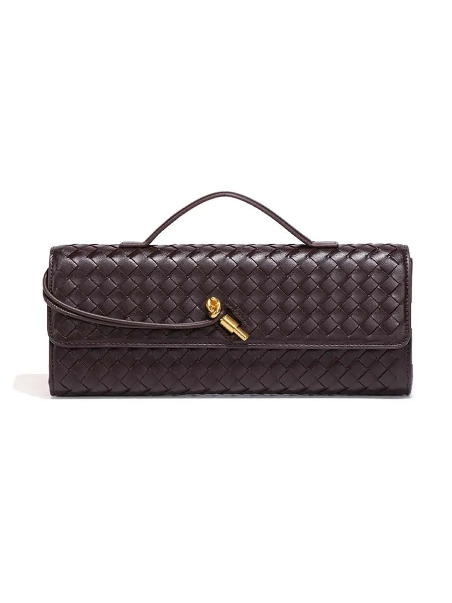 Marcella Woven Leather Clutch Bag