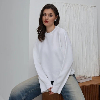 Solid Color Long Sleeve Knit Sweater