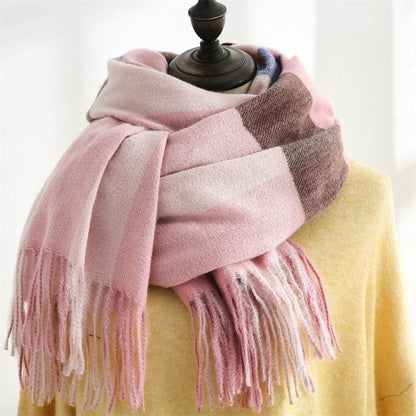 Fashion Plaid Cashmere-Like Scarf