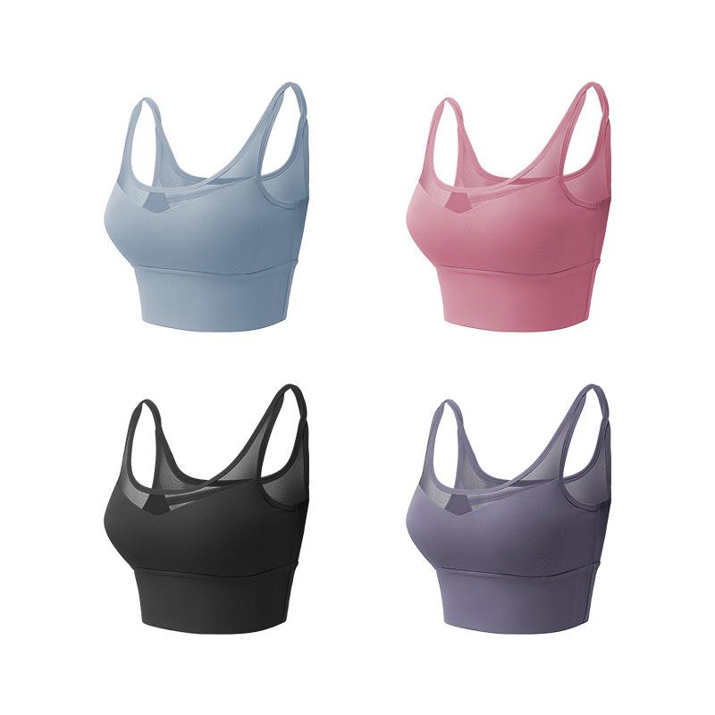Exercise Underwear Cross-Back Bra Shock-Proof Shaped Exercise Yoga Thin Shoulder Bra