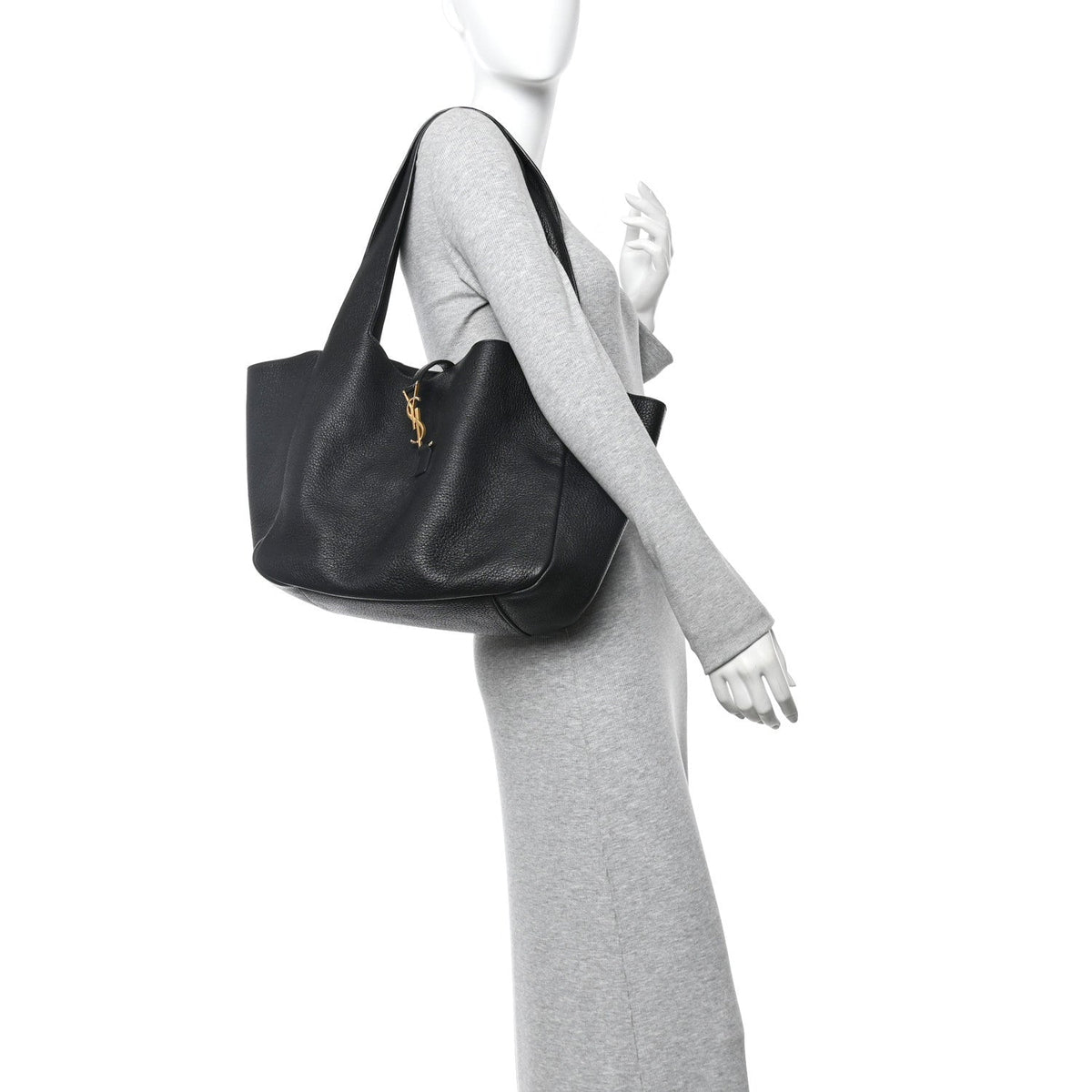 Grained Deerskin Bea Tote Black