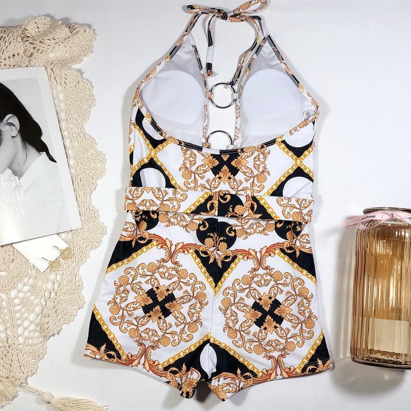 Summer New Sexy Print One-Piece Swimsuit