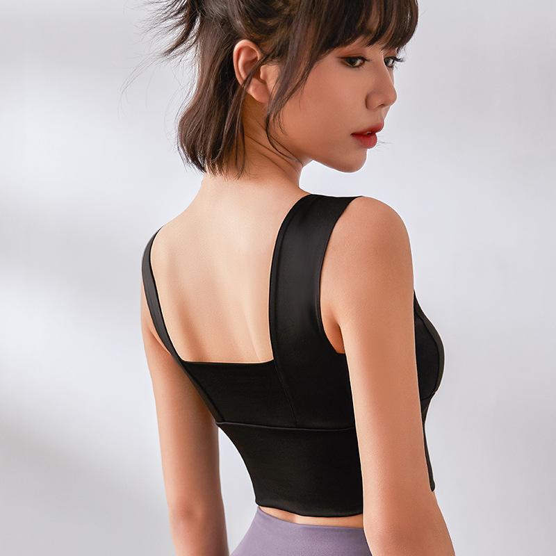 Summer New European And American Sports Underwear Yoga Back Cross Shockproof Gathered Shaping Sports Fitness Bra