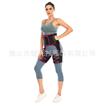 Back-To-Back Fitness Leggings With A Set Of Sports Straps Waist-To-Hip Straps