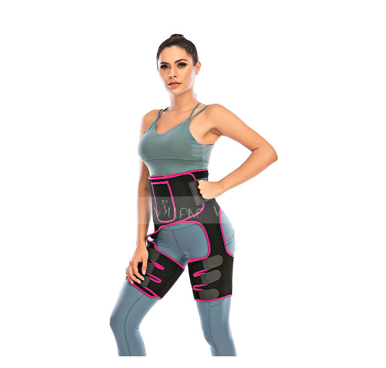 Back-To-Back Fitness Leggings With A Set Of Sports Straps Waist-To-Hip Straps