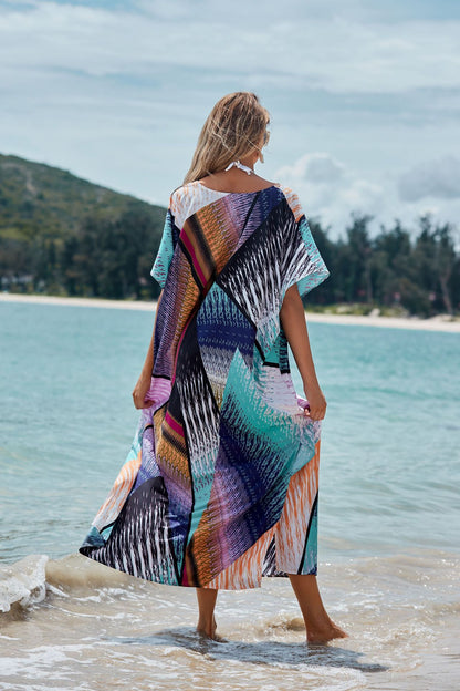 Beach Blouse Positioning Print Bikini Sunscreen Holiday Dress