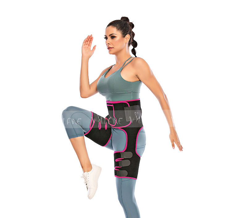 Back-To-Back Fitness Leggings With A Set Of Sports Straps Waist-To-Hip Straps
