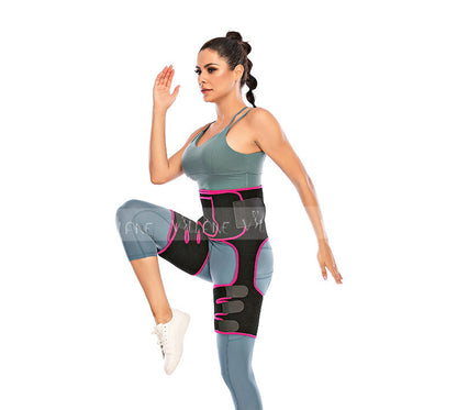 Back-To-Back Fitness Leggings With A Set Of Sports Straps Waist-To-Hip Straps