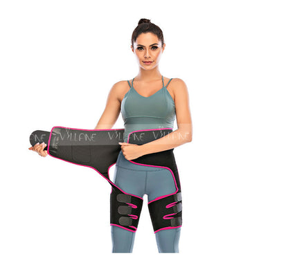 Back-To-Back Fitness Leggings With A Set Of Sports Straps Waist-To-Hip Straps