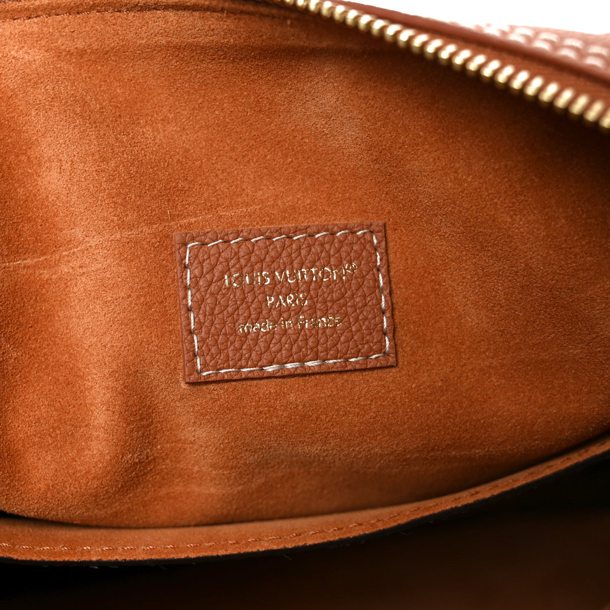 Grained Calfskin Low Key Speedy 30 Cognac