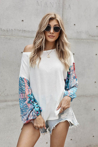 Spring And Autumn New Hoodless Long-Sleeved Sweater Women Loose Plus Size Spell Women'S Color Round Neck Top