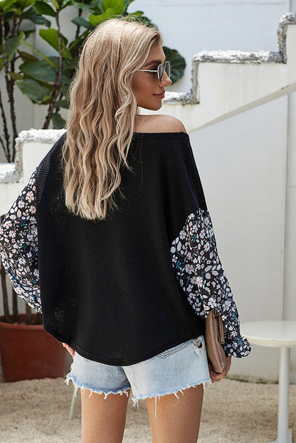 Spring And Autumn New Hoodless Long-Sleeved Sweater Women Loose Plus Size Spell Women'S Color Round Neck Top
