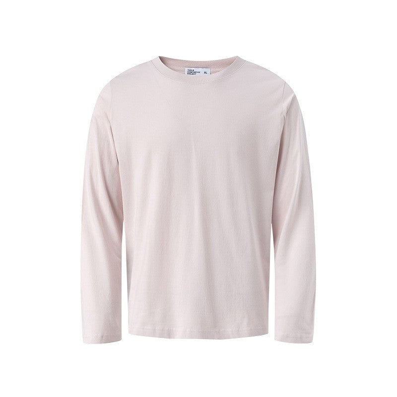 Solid Color Crew Neck Long Sleeve T-Shirt