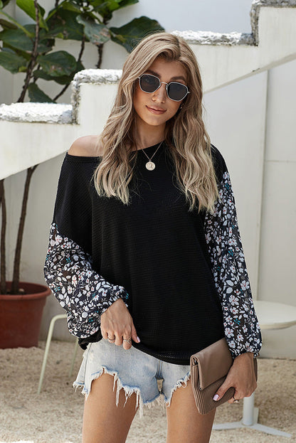 Spring And Autumn New Hoodless Long-Sleeved Sweater Women Loose Plus Size Spell Women'S Color Round Neck Top