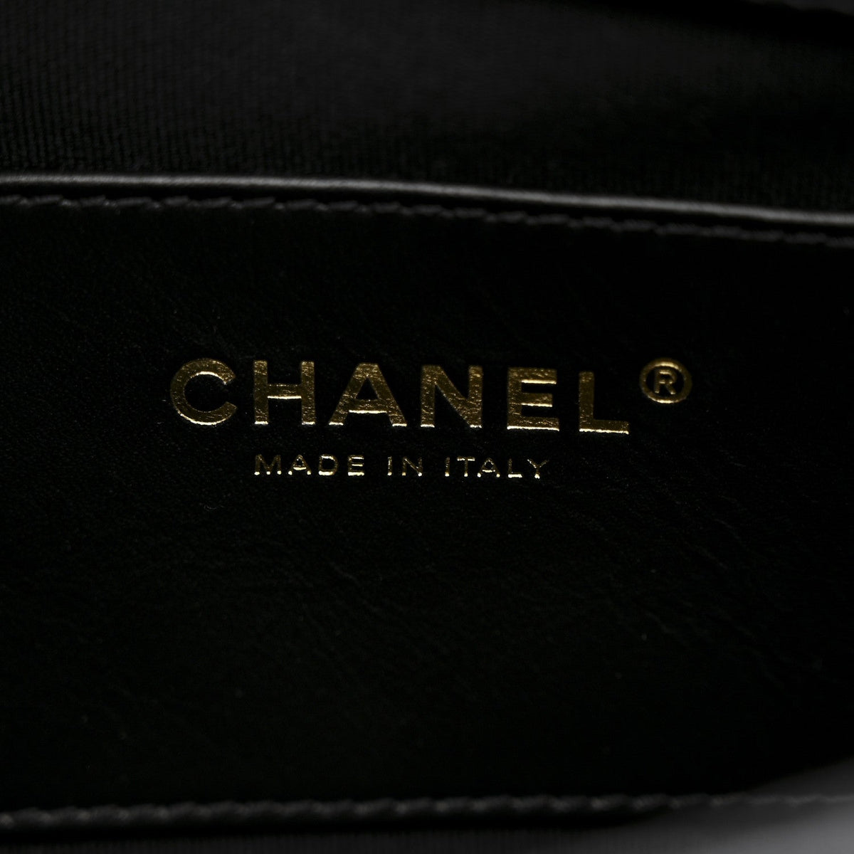 Caviar Quilted Camellia Chain Around Flap Black
