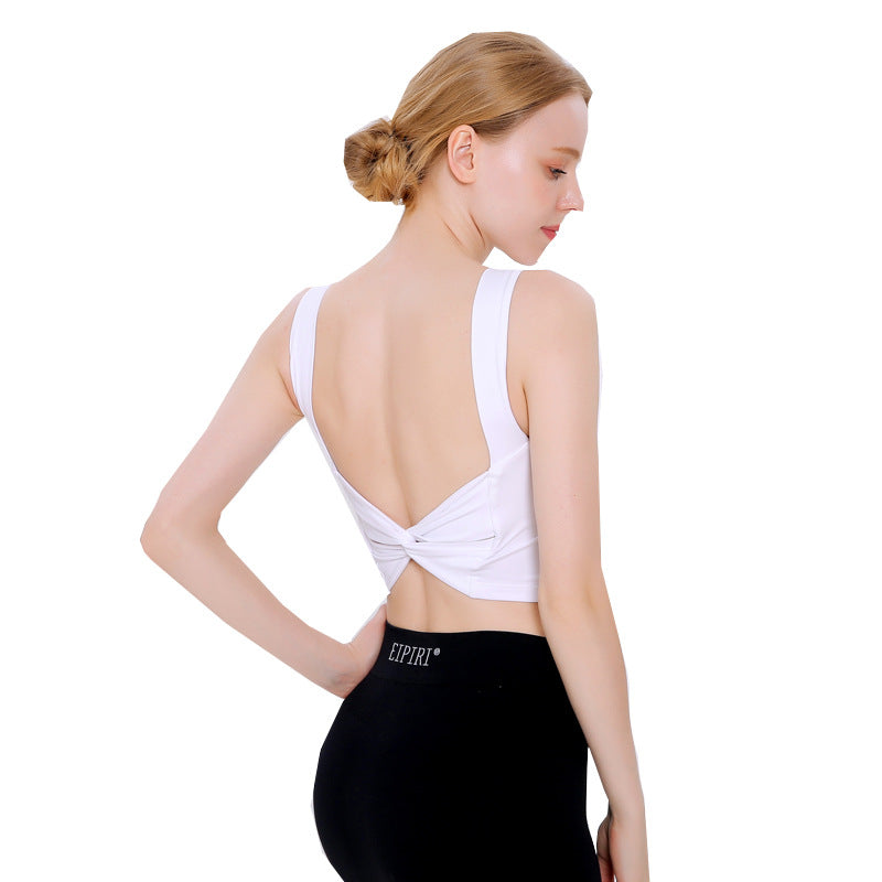 Solid Color Yoga Sports Vest Female Beauty Back Wrapped Chest Shock-Proof Quick Dry Sling Pula Raised Bulletbar