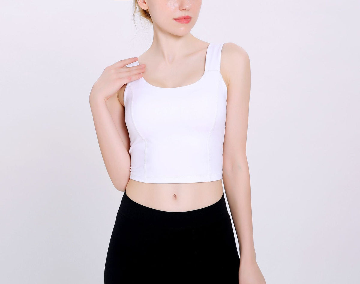 Solid Color Yoga Sports Vest Female Beauty Back Wrapped Chest Shock-Proof Quick Dry Sling Pula Raised Bulletbar
