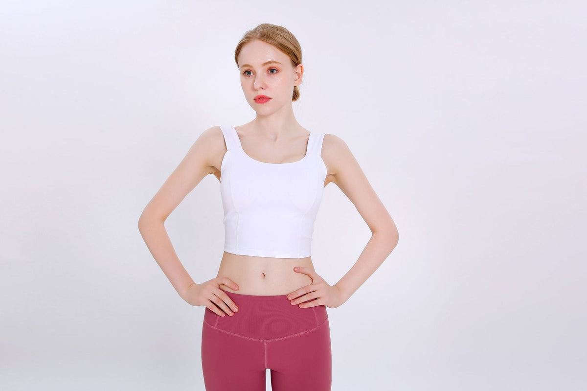 Solid Color Yoga Sports Vest Female Beauty Back Wrapped Chest Shock-Proof Quick Dry Sling Pula Raised Bulletbar