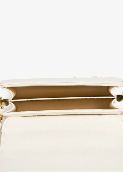 Mini Top Handle Bag Polyurethane Faux Leather Lace Detail