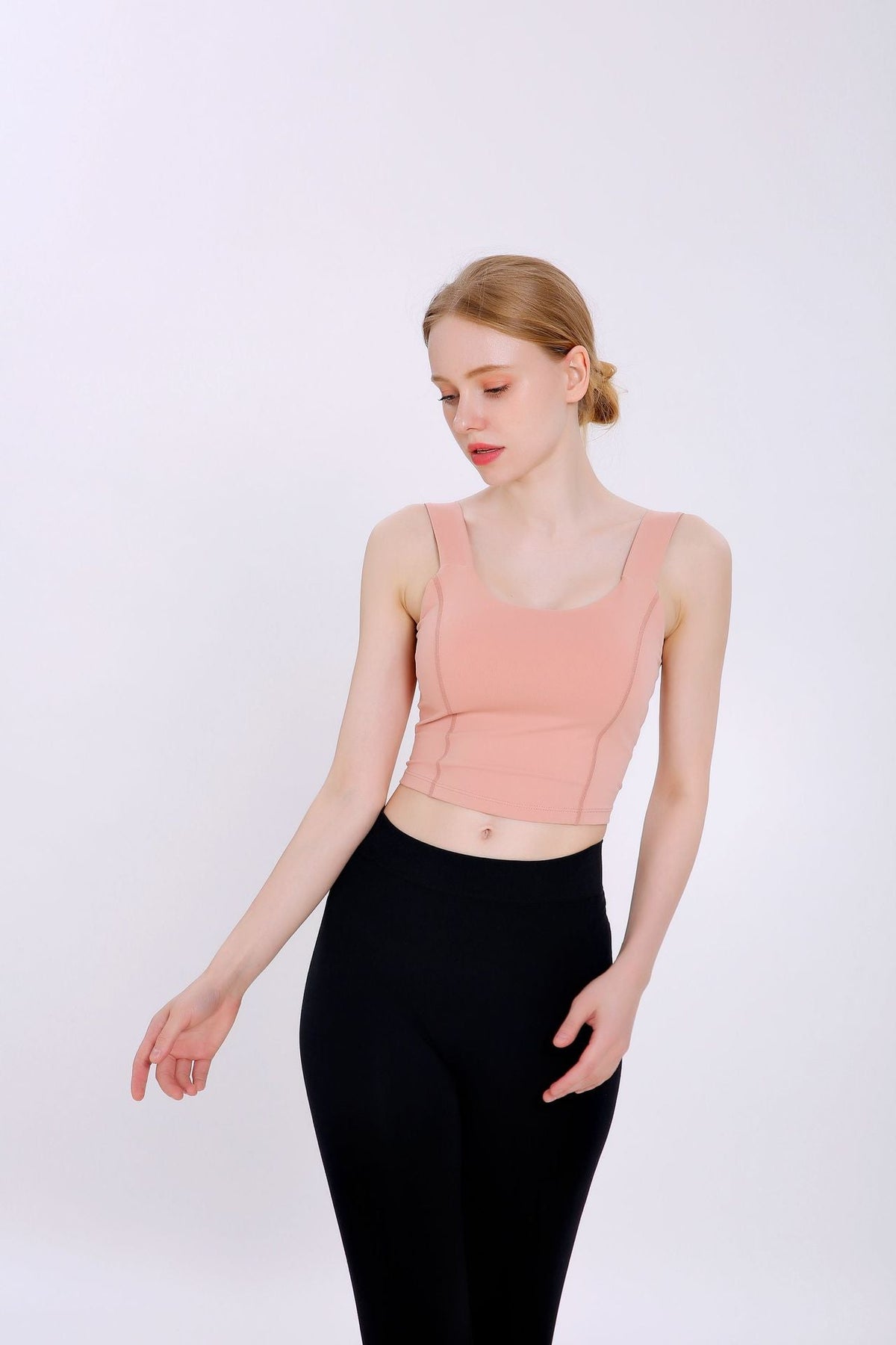 Solid Color Yoga Sports Vest Female Beauty Back Wrapped Chest Shock-Proof Quick Dry Sling Pula Raised Bulletbar