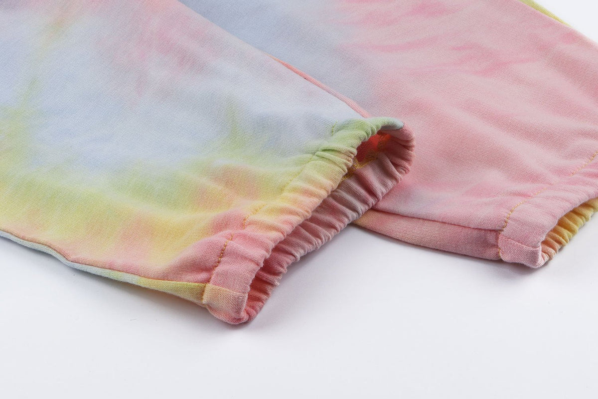New Women'S Tie-Dye Casual Sweatshirt Sports Trousers