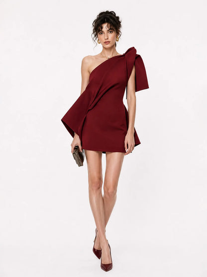 Zuri Asymmetrical Off-Shoulder Mini Dress