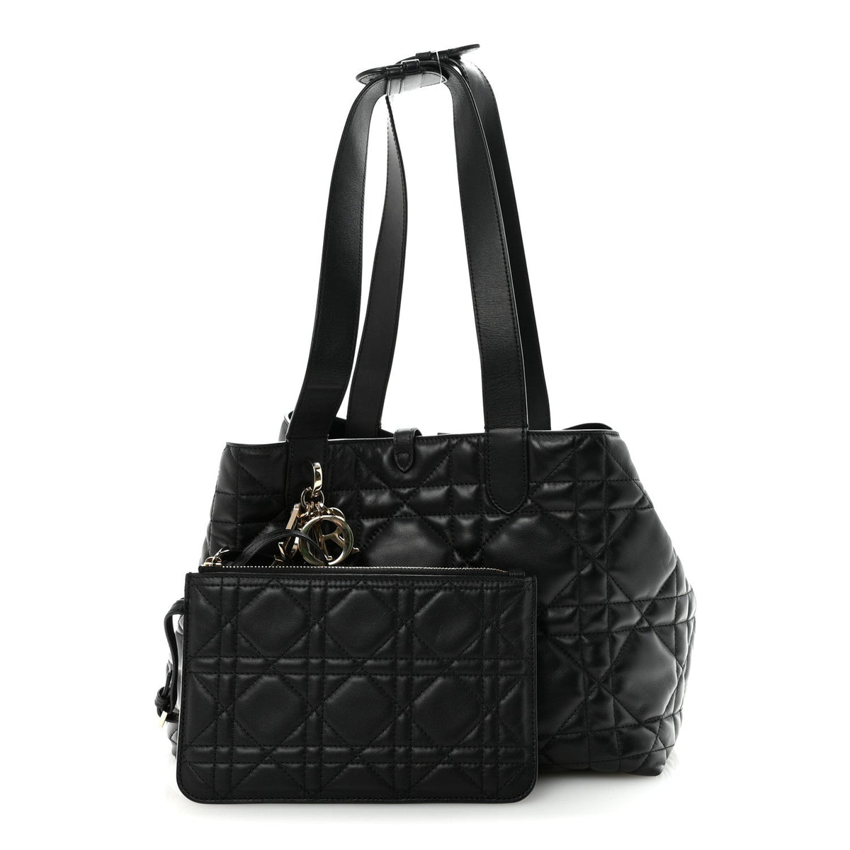 Calfskin Macrocannage Medium Toujours Black