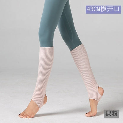 Dance Leggings Hosiery Adult Women'S Needle Weaving Knee-Protecting Bar Dancing Yoga Opening Hole Step Foot