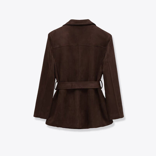 Fashion Suede Texture Jacket Coat