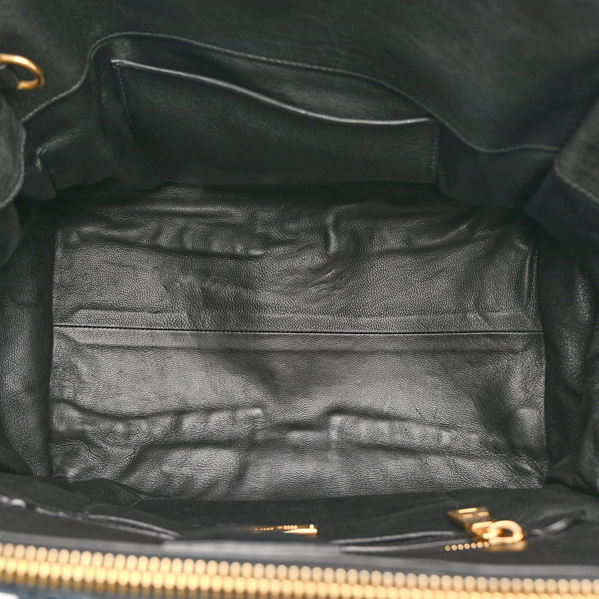 Denim Matelasse Biker Tote Avio