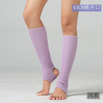 Dance Leggings Hosiery Adult Women'S Needle Weaving Knee-Protecting Bar Dancing Yoga Opening Hole Step Foot
