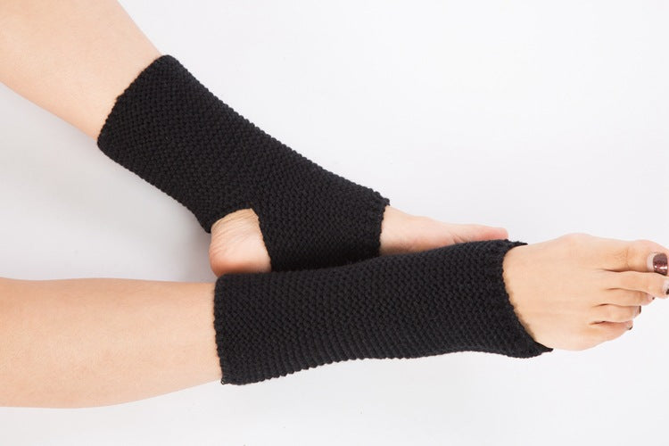 Dance Leggings Hosiery Adult Women'S Needle Weaving Knee-Protecting Bar Dancing Yoga Opening Hole Step Foot