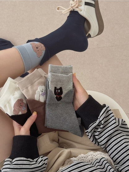 Rufia - Double Wear Socks with Cute Animals Patterns for Women