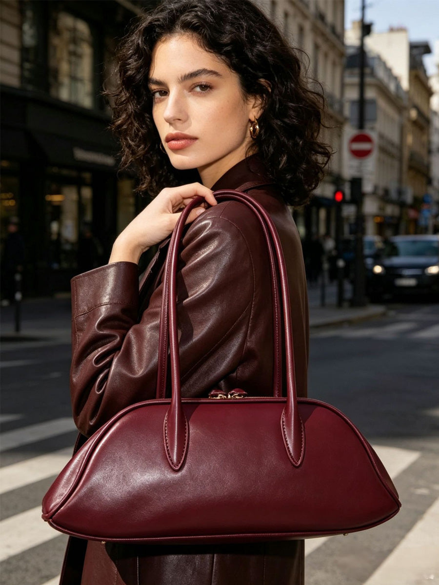Liliana Bowling-Style Underarm Baguette Bag