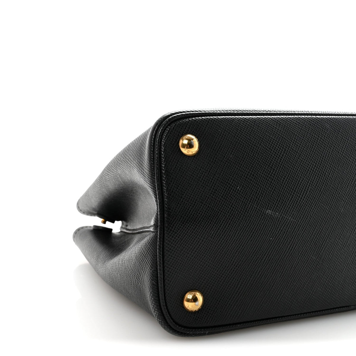Saffiano Cuir Small Double Bag Black