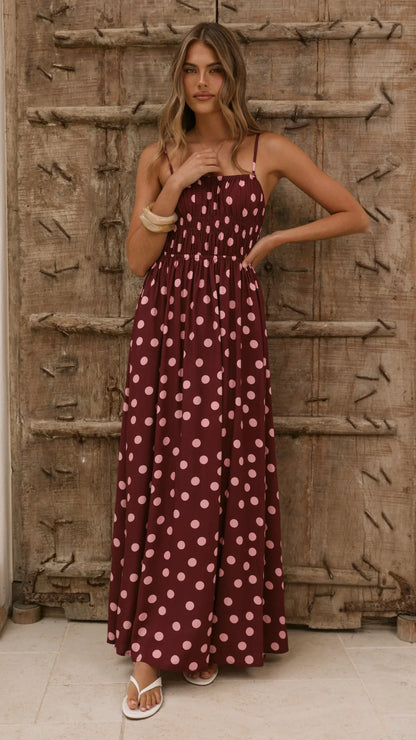 Solare Maxi Dress - Merlo/Marshmallow