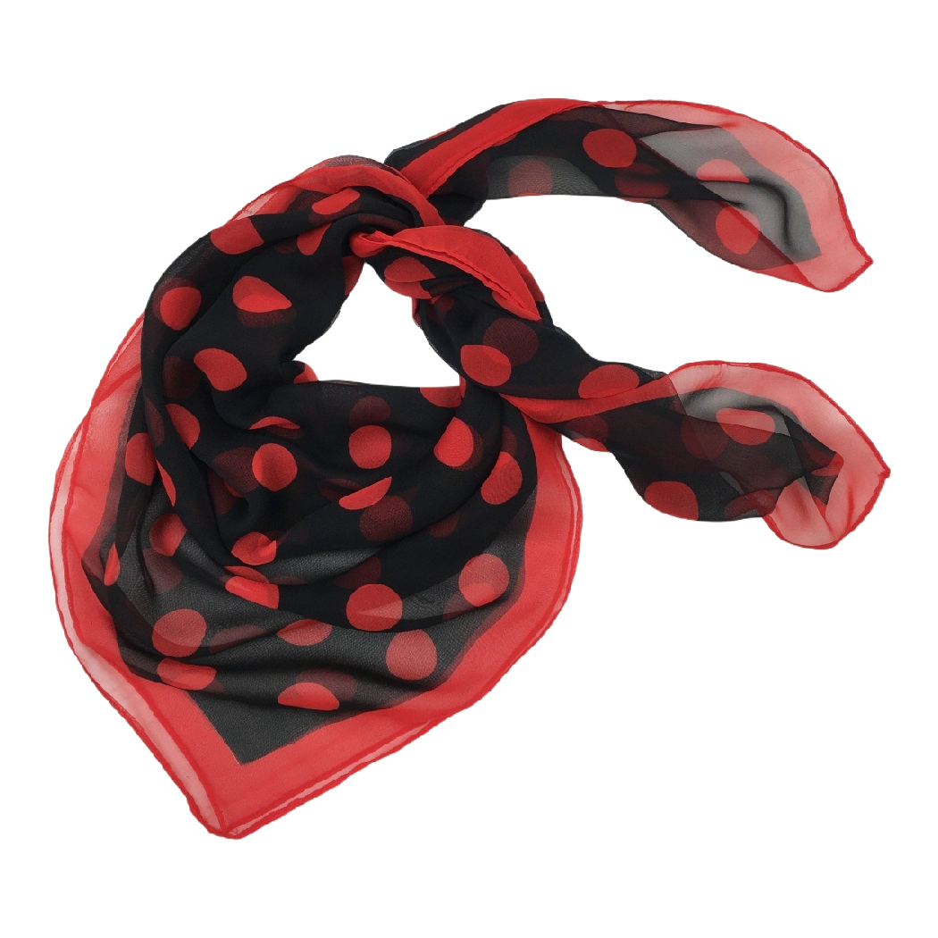 Scarvii - Vintage Polka Dot Soft Square Scarf