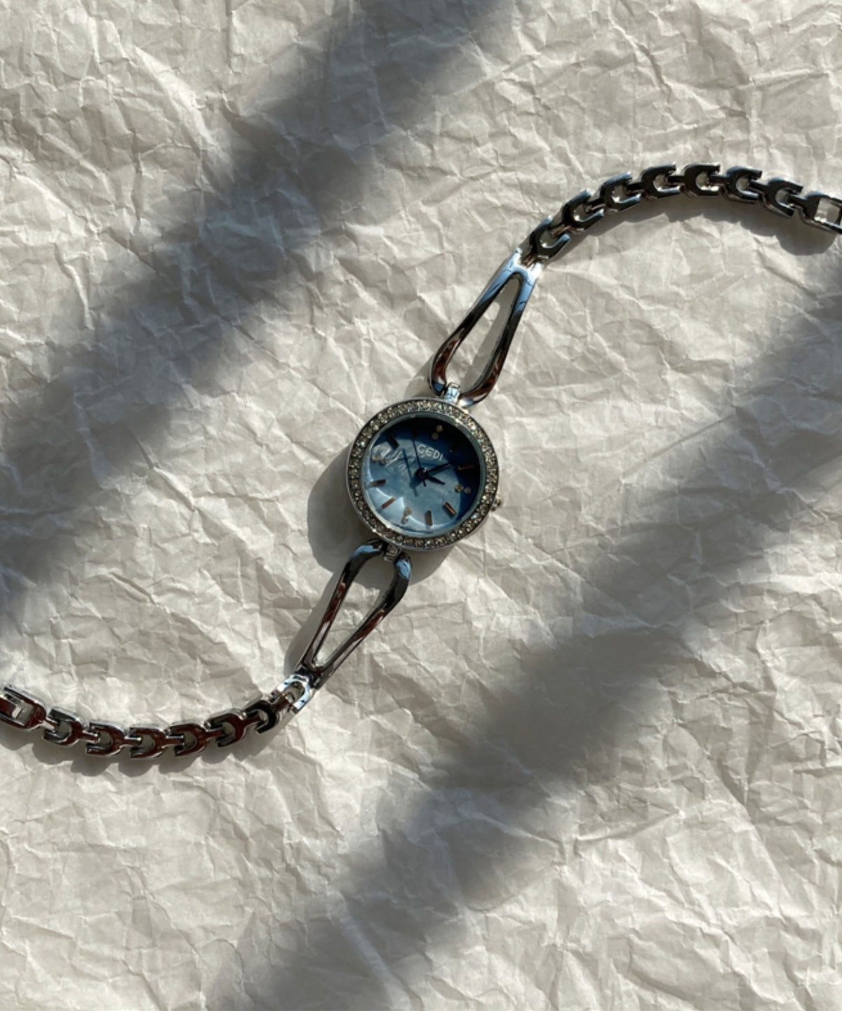 Novelty Blue Alloy Zircon Quartz Movement Watches