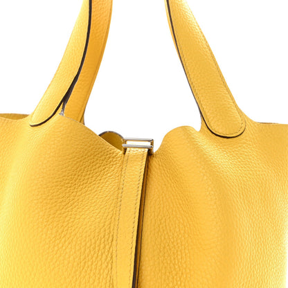Taurillon Clemence Picotin Lock 22 MM  Jaune De Naples