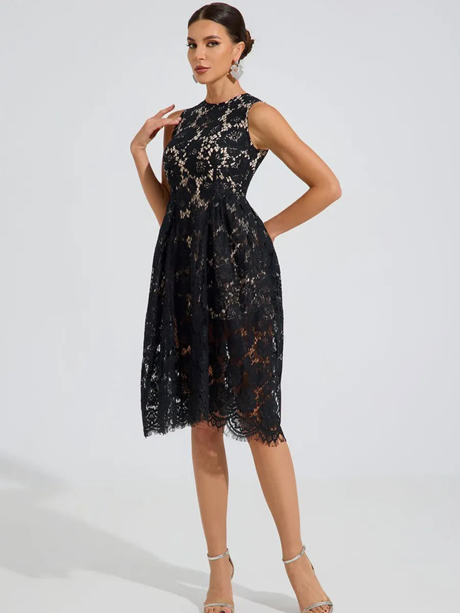 Piper Lace A-Line Midi Dress