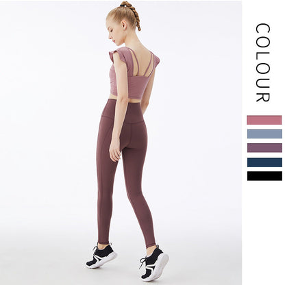 Lotus Leaf Summer New Tight Fitting Women'S Yoga Sports Vest Women'S Running Quick Drying Fitness Clothes Sleeveless Body Top