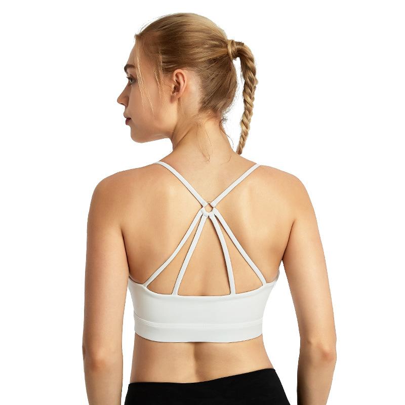 Yoga Vest Sexy Back Nude Fitness Exercise Lightweight Shockproof Gather Running Bra