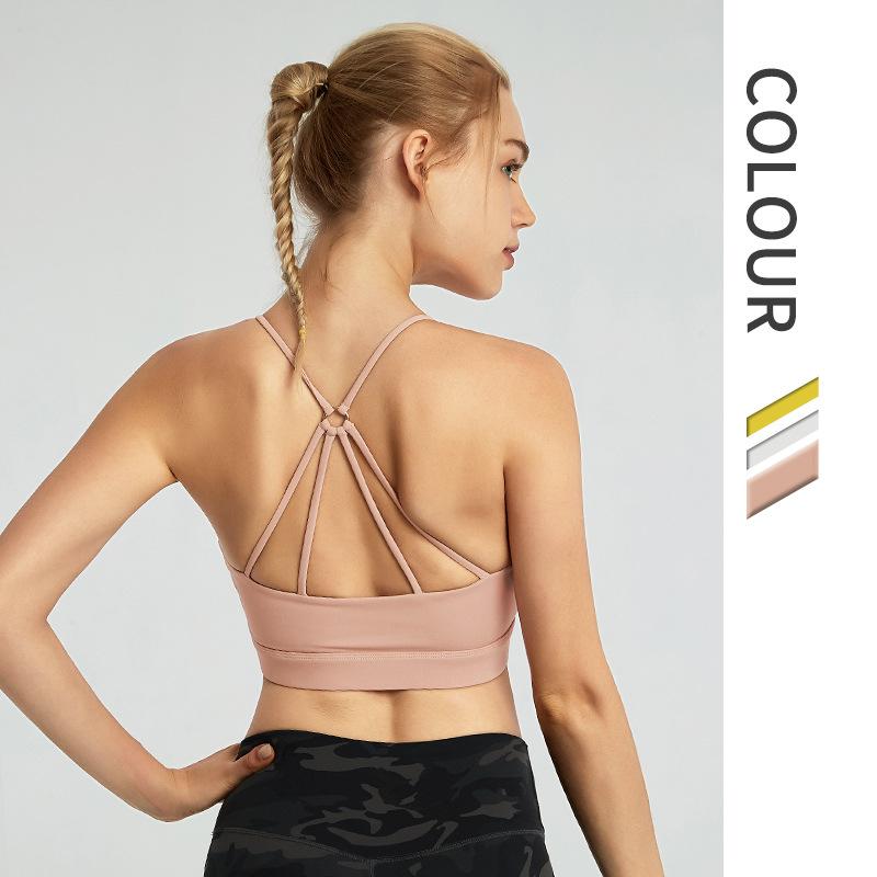 Yoga Vest Sexy Back Nude Fitness Exercise Lightweight Shockproof Gather Running Bra