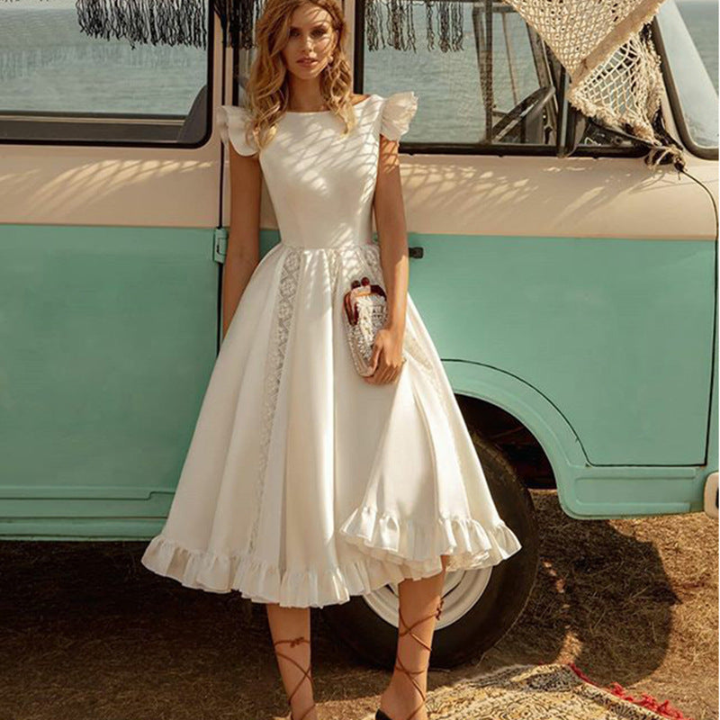 Short Sleeve Waist Dress