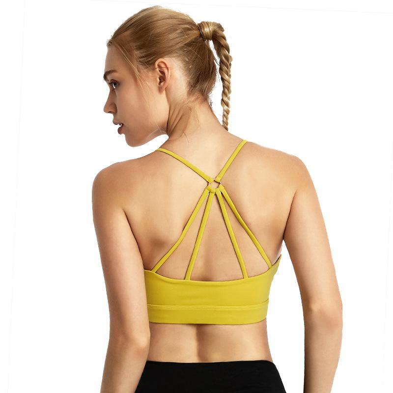 Yoga Vest Sexy Back Nude Fitness Exercise Lightweight Shockproof Gather Running Bra