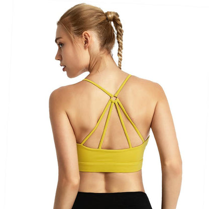 Yoga Vest Sexy Back Nude Fitness Exercise Lightweight Shockproof Gather Running Bra