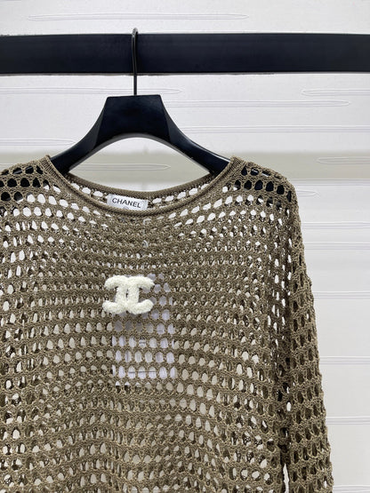 CC Ayered Long-Sleeved Top Grey Knit 343582